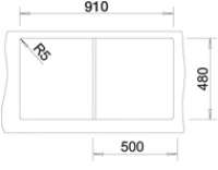 BLANCO 512262 AXON 5 S Keramik mit Ablauffernbedienung mit Zubehör Links Cobalt